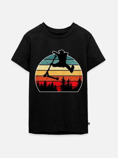 Escooter Scooter Stunt - Teenager Premium Bio T-Shirt - Schwarz