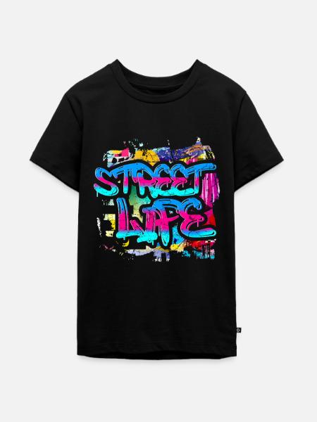 Graffiti Kunst - Teenager Premium Bio T-Shirt - Schwarz