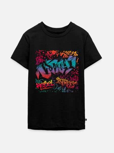 Graffiti Kunst - Teenager Premium Bio T-Shirt - Schwarz