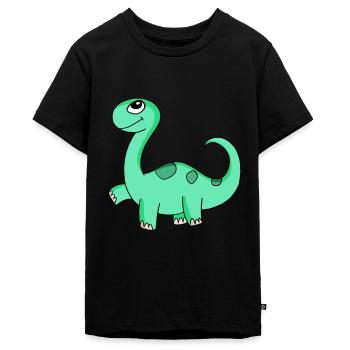 Dinosaurier Motiv - Teenager Premium Bio T-Shirt - Schwarz - Vorne - AI Model Teenager Male light (155cm)