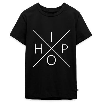 Hip hop - T-shirt Premium bio Ado - noir - Devant - AI Model Teenager Male light (155cm)