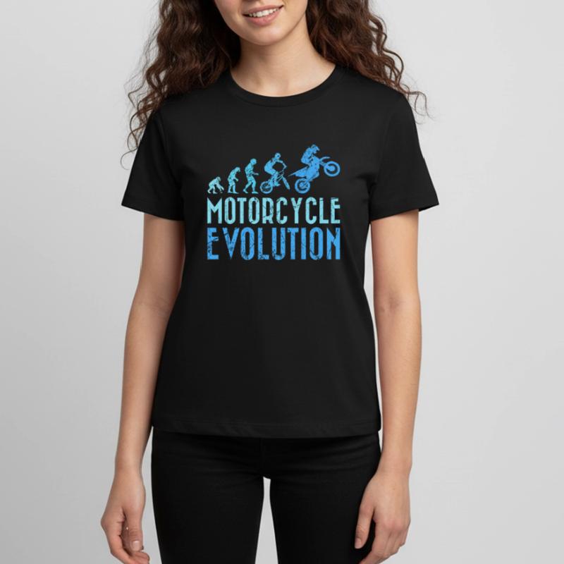 Motorcyclist Evolution Human Development Teenager Premium Organic T-Shirt