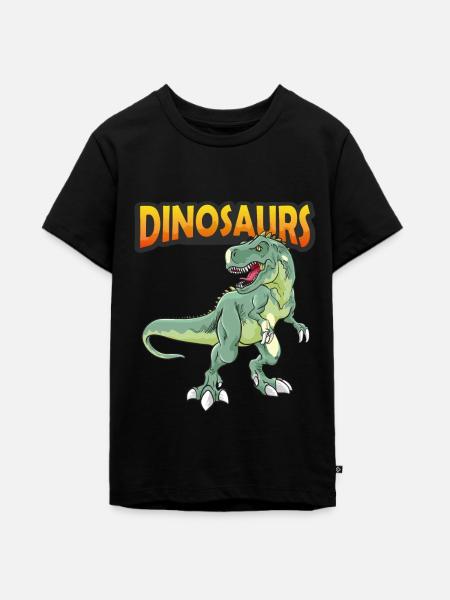 Dinosaurier - Rex Dino Welt - Teenager Premium Bio T-Shirt - Schwarz