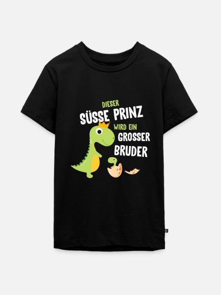 Großer Bruder - Teenager Premium Bio T-Shirt - Schwarz