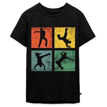 Breakdance Breakdancer Streetdance Streetdancer - T-shirt Premium bio Ado - noir - Devant - AI Model Teenager Male light (155cm)