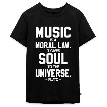 Musik - Teenager Premium Bio T-Shirt - Schwarz - Vorne - AI Model Teenager Male light (155cm)