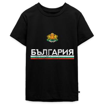 Bulgarien - Teenager Premium Bio T-Shirt - Schwarz - Vorne - AI Model Teenager Male light (155cm)