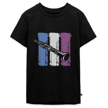 klarinette - Teenager Premium Bio T-Shirt - Schwarz - Vorne - AI Model Teenager Male light (155cm)