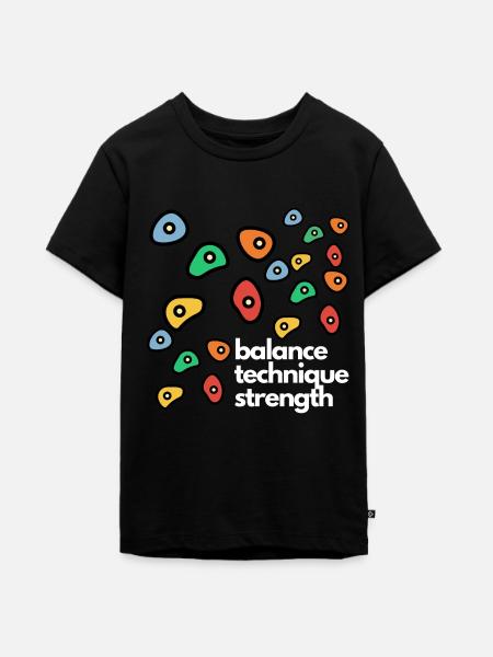 Bouldern - Teenager Premium Bio T-Shirt - Schwarz