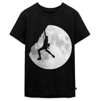 Mondschein-Klettergeschenk Kletterer - Teenager Premium Bio T-Shirt - Schwarz - Vorne - AI Model Teenager Male light (155cm)