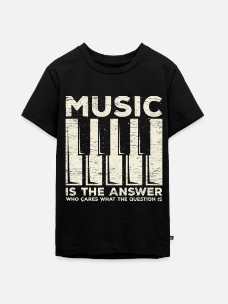 Musik Klavier - Teenager Premium Bio T-Shirt - Schwarz