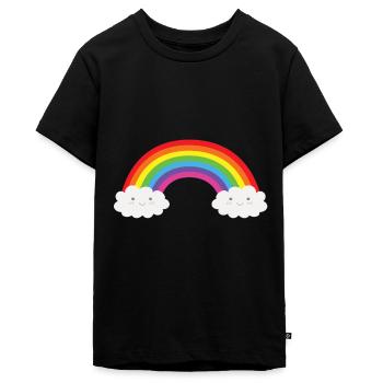 Regnbue regnbue - Teenager Premium økologisk T-shirt - sort - Foran - AI Model Teenager Male light (155cm)