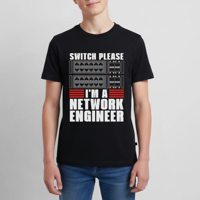 Network Engineer Switch Please I'm A Cybersecurity Teenager Premium Bio T-Shirt
