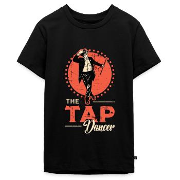 Tap Dance The Tap Dancer Contemporary Dancing - Teenager Premium Bio T-Shirt - Schwarz - Vorne - AI Model Teenager Male light (155cm)