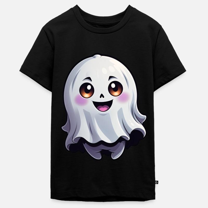Joyeux Halloween Ghost Ghost - T-shirt Premium bio Ado - noir