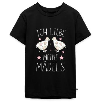 Wachtel Wachteln Meine Mädels Damen - Teenager Premium Bio T-Shirt - Schwarz - Vorne - AI Model Teenager Male light (155cm)