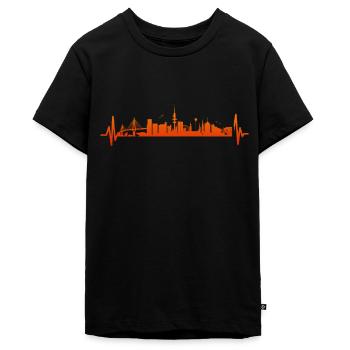 Hamburg Hansestadt Norddeutsch Plattdeutsch - Teenager Premium Bio T-Shirt - Schwarz - Vorne - AI Model Teenager Male light (155cm)