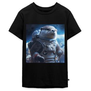 Loutre - T-shirt Premium bio Ado - noir - Devant - AI Model Teenager Male light (155cm)
