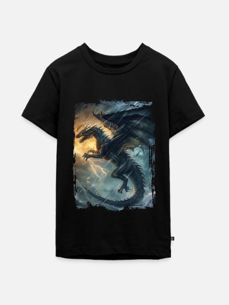 Drachen - Teenager Premium Bio T-Shirt - Schwarz