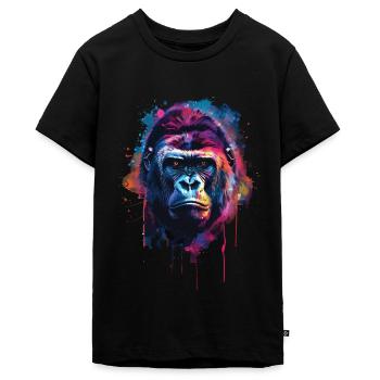 Gorilla - Teenager Premium Bio T-Shirt - Schwarz - Vorne - AI Model Teenager Male light (155cm)
