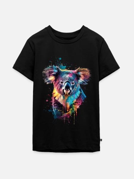 Koala - Teenager Premium Bio T-Shirt - Schwarz