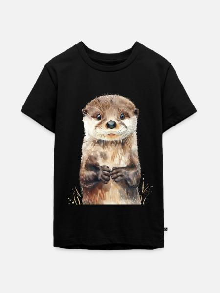 Otter - Teenager Premium Bio T-Shirt - Schwarz
