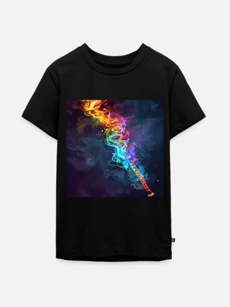 Querflöte - Teenager Premium Bio T-Shirt - Schwarz