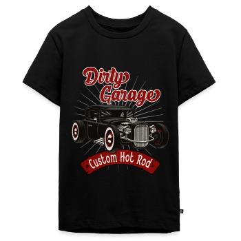 Hot Rod Dirty Garage - Ekologisk premium-T-shirt tonåring - svart - Fram - AI Model Teenager Male light (155cm)