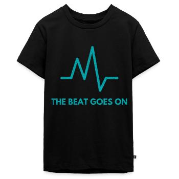 The Beat Goes On Frequency Grunge - Teenager Premium Bio T-Shirt - Schwarz - Vorne - AI Model Teenager Male light (155cm)