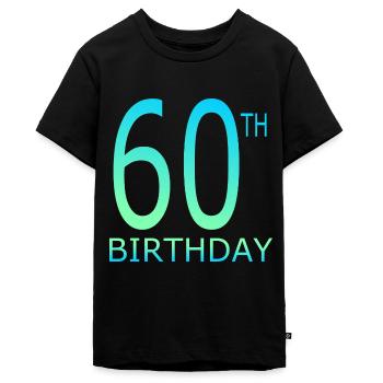 60. Geburtstag - Teenager Premium Bio T-Shirt - Schwarz - Vorne - AI Model Teenager Male light (155cm)
