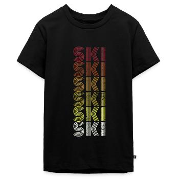 SKI SKI SKI - Teenager Premium Organic T-Shirt - black - Front - AI Model Teenager Male light (155cm)