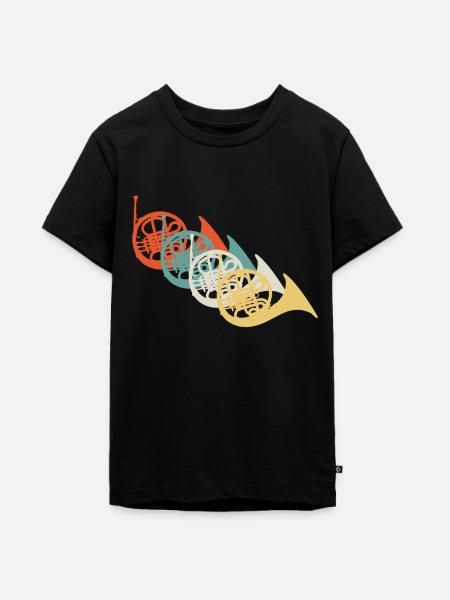 Horn - Teenager Premium Bio T-Shirt - Schwarz