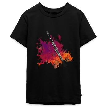 klarinette - Teenager Premium Bio T-Shirt - Schwarz - Vorne - AI Model Teenager Male light (155cm)