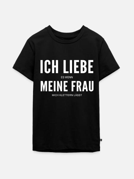Klettern Kletterer Spruch Geschenk - Teenager Premium Bio T-Shirt - Schwarz