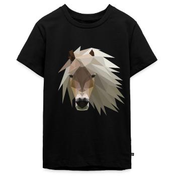 Cheval poney - T-shirt Premium bio Ado - noir - Devant - AI Model Teenager Male light (155cm)