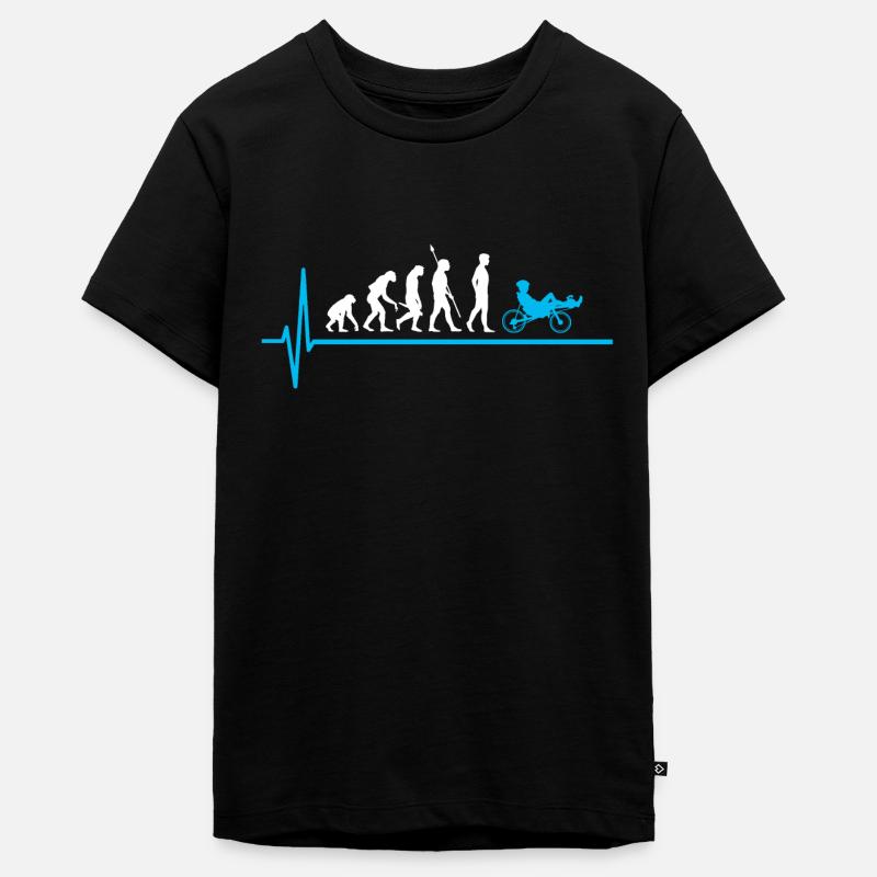 Evolution Liegerad Cyclistes - T-shirt Premium bio Ado - noir