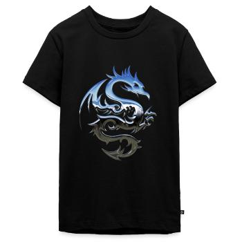 Drachen - Teenager Premium Bio T-Shirt - Schwarz - Vorne - AI Model Teenager Male light (155cm)