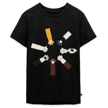 Katze lustiges - Teenager Premium Bio T-Shirt - Schwarz - Vorne - AI Model Teenager Male light (155cm)