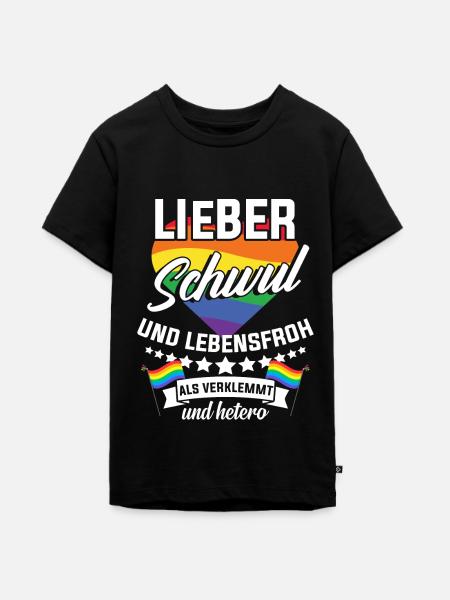 Schwul Lustiger Spruch Geschenk - Teenager Premium Bio T-Shirt - Schwarz