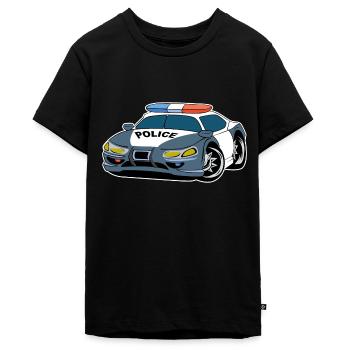 Polizei Polizeiauto Polizist Geburtstag Kinder - Teenager Premium Bio T-Shirt - Schwarz - Vorne - AI Model Teenager Male light (155cm)