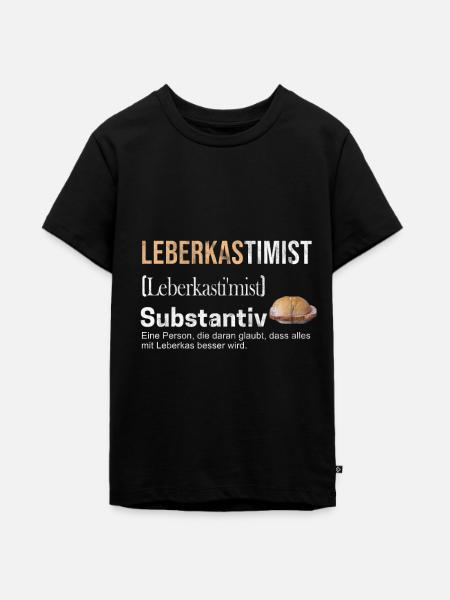 Leberkas - Teenager Premium Bio T-Shirt - Schwarz