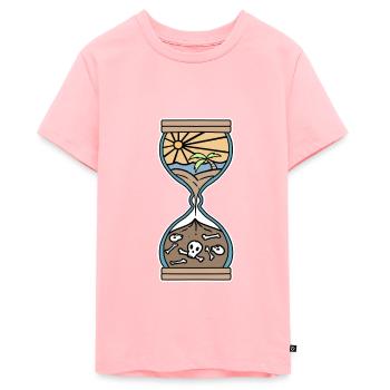 Leben Sinn Zeit Jahre Sanduhr Himmel Hölle Tattoo - Teenager Premium Bio T-Shirt - Rosa - Vorne