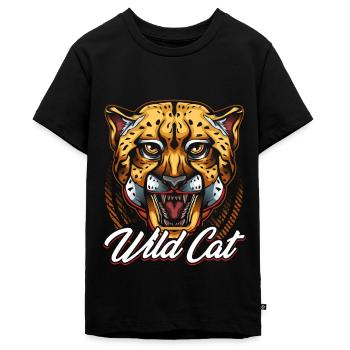 guépard - T-shirt Premium bio Ado - noir - Devant - AI Model Teenager Male light (155cm)