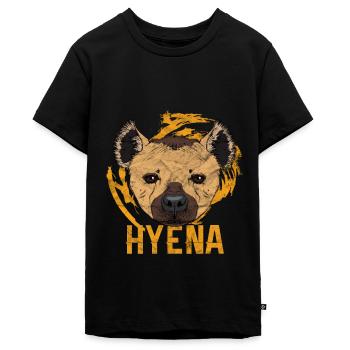 Hyena | Hyena - Teenager Premium Organic T-Shirt - black - Front - AI Model Teenager Male light (155cm)