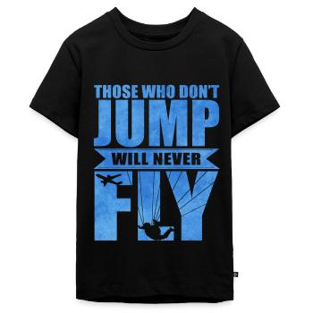 Parachutisme - T-shirt Premium bio Ado - noir - Devant - AI Model Teenager Male light (155cm)