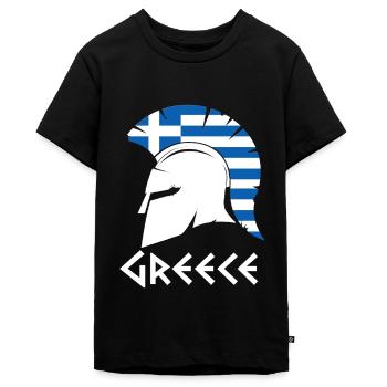 Grèce - T-shirt Premium bio Ado - noir - Devant - AI Model Teenager Male light (155cm)