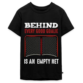 Eishockey - Teenager Premium Bio T-Shirt - Schwarz - Vorne - AI Model Teenager Male light (155cm)