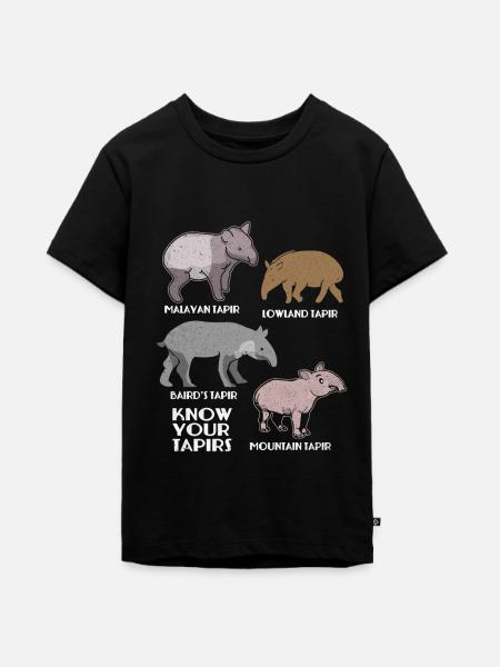 Tapir - Teenager Premium Bio T-Shirt - Schwarz