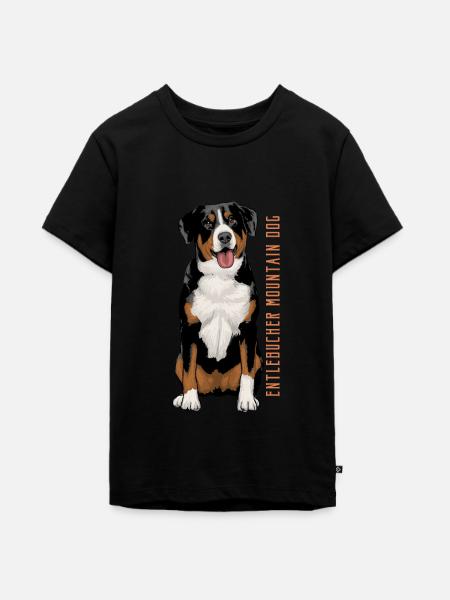 Entlebucher Sennenhund - Teenager Premium Bio T-Shirt - Schwarz