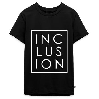 Großartig für alle Gelegenheiten Inklusion Tee Inklusion - Teenager Premium Bio T-Shirt - Schwarz - Vorne - AI Model Teenager Male light (155cm)